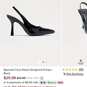 Fashion Novs Black Slingback Pumps